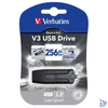 Kép 1/3 - Pendrive, 256GB, USB 3.2, 80/25 MB/s, VERBATIM "V3", fekete-szürke