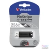 Kép 1/3 - Pendrive, 256GB, USB 3.2, VERBATIM "Pinstripe", fekete