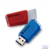 Kép 2/8 - Pendrive, 2 x 32GB, USB 3.2, 80/25MB/sec, VERBATIM "Store n Click", piros, kék