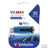 Kép 1/4 - Pendrive, 32GB, USB 3.2, 175/80 MB/s, VERBATIM "V3 MAX", kék-fekete