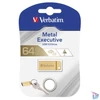 Kép 2/4 - Pendrive, 64GB, USB 3.2, VERBATIM "Executive Metal", arany