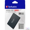 Kép 1/3 - SSD (belső memória), 256GB, SATA 3, 460/560MB/s, VERBATIM "Vi550"