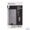 Kép 1/5 - USB elosztó-HUB, USB-C/USB 3.0/HDMI/Ethernet/SD/microSD, VERBATIM