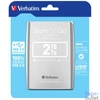 Kép 2/3 - 2,5" HDD (merevlemez), 2TB, USB 3.0, VERBATIM, ezüst