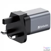 Kép 4/8 - Hálózati töltő, 1xUSB-C PD (35W), USB-A QC 3.0, EU/UK/US, GaN, VERBATIM
