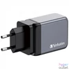 Kép 1/8 - Hálózati töltő, 2xUSB-C PD (65W), USB-A QC 3.0, EU/UK/US, GaN, VERBATIM