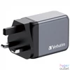 Kép 3/8 - Hálózati töltő, 2xUSB-C PD (65W), USB-A QC 3.0, EU/UK/US, GaN, VERBATIM