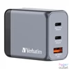 Kép 6/8 - Hálózati töltő, 2xUSB-C PD (65W), USB-A QC 3.0, EU/UK/US, GaN, VERBATIM