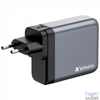 Kép 1/5 - Hálózati töltő, 2xUSB-C PD (140W), USB-C PD (20W), USB-A QC 3.0, EU/UK/US, GaN, VERBATIM