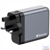 Kép 2/5 - Hálózati töltő, 2xUSB-C PD (140W), USB-C PD (20W), USB-A QC 3.0, EU/UK/US, GaN, VERBATIM