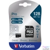 Kép 1/3 - Memóriakártya, microSDXC, 128GB, CL10/U3, 90/45 MB/s, adapter, VERBATIM "PRO"