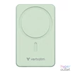 Kép 1/5 - Power bank, külső akkumulátor, vezeték nélküli, 10.000mAh, VERBATIM "Charge n Go Essentials", zöld
