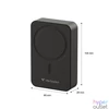 Kép 2/5 - Power bank, külső akkumulátor, mágneses, 20.000mAh, kitámasztó, VERBATIM "Charge n Go Essentials", fekete
