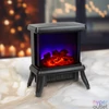 Kép 1/5 - Elektromos kandalló - 180° - hősugárzó + LED - 36 x 21,5 x 36 cm
