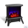 Kép 3/5 - Elektromos kandalló - 180° - hősugárzó + LED - 36 x 21,5 x 36 cm