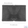 Kép 4/5 - Univerzális autós gumiszőnyeg szett - 72 x 47 cm, 71 x 43,5 cm - PVC - fekete