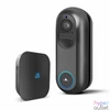 Kép 1/5 - Smart Wi-Fi-s videó kaputelefon, akkumulátoros, 12V, MicroSD, FHD, PIR, fekete