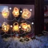 Kép 1/3 - Karácsonyi LED-es fényfüzér, gél ablakmatrica, 6 LED, 2 x AA