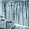Kép 1/5 - Fényfüggöny, 100 db LED, hidegfehér, hálózati, IP44, 2,2 m, 8 program