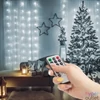 Kép 1/5 - Fényfüggöny, 100 db hidegfehér microLED-del, 3 x 1 m, 230V, távirányítós