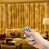 Kép 1/5 - Fényfüggöny, 300 db melegfehér microLED-del, 3 x 3 m, 230V, távirányítós