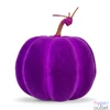 Kép 2/2 - Halloween-i tök dekoráció - 16,5 cm - lila - habszivacs - glitteres