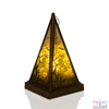 Kép 3/4 - Halloween-i LED lámpás - boszorkány - melegfehér - fekete - 9,5 x 9,5 x 17 cm - 2 x AAA