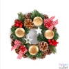 Kép 2/3 - Adventi dekoráció - gyertyatartóval - 30 cm