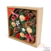 Kép 3/3 - Adventi dekoráció - gyertyatartóval - 30 cm