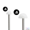 Kép 3/4 - LED-es szolár lámpa, 12 db mini gomba, melegfehér, 28,5 cm x 4 m