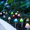 Kép 1/3 - LED-es szolár lámpa, 12 db mini gomba, színes, 28,5 cm x 4 m