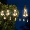 Kép 3/5 - Szolár LED fényfüzér, villanykörte design, 30 LED, 180 cm