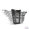 Kép 1/5 - Racsnis csillag-villáskulcs készlet, 8,10,13,14,15,17,19, 21 mm, flexibilis fejjel