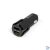 Kép 2/3 - Autós szivargyújtó adapter, 2 x USB aljzattal, 2,4 A, Fekete