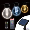 Kép 1/5 - Smart szolár fényfüzér, 15 db fehér LED, állítható színhőmérséklet, 7,5 m, bluetooth