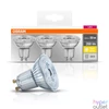 Kép 4/5 - LED izzó, GU10, spot (PAR16), 4,3 W, 650 lm, meleg fehér (2700 K), F, 3 db-os csomag