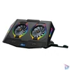 Kép 1/5 - THYIA02B ERGO RGB 2-Fan Gaming Laptop Cooling Pad with Mobile Holder Black 