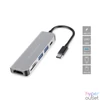 Kép 1/3 - Notebook dokkoló DONN02G USB-C to HDMI+USB-C PD:60W+USB-A+SD/TF, szürke