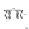 Kép 2/3 - DLFC 600/WW LED-es cluster fényfüggöny, 2,7x0,6 m / 600 db melegfehér LED, állófényű, fehér vezeték