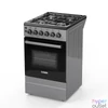 Kép 2/4 - GOS-G5060GB inox-fekete gáztűzhely légkeveréssel, 45 L