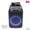 Kép 1/4 - SAL PAR200 hordozható party hangfal, 50W, 2-utas, erőteljes mélyhangzás, Bluetooth, MP3, digitális kijelző, LED fényeffekt