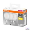 Kép 2/3 - LED izzó, E14, mini gömb (G45), 4 W, 470 lm, meleg fehér (2700 K), E, 3 db-os csomag