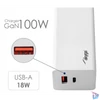 Kép 4/5 - Akyga USB-A + USB-C PD 5-20V / max. 5A 100W Quick Charge 3.0 GaN gyorstöltő