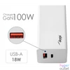 Kép 4/5 - Akyga USB-A + USB-C PD 5-20V / max. 5A 100W Quick Charge 3.0 GaN gyorstöltő