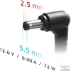 Kép 4/7 - Akyga 12V/6A/72W 5,5x2,5mm Mini PC notebook hálózati töltő