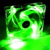 Kép 1/2 - Akyga 120mm Molex 4 LED zöld ház hűtőventilátor
