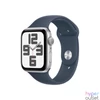 Kép 1/4 - Apple Watch SE2 v2 GPS (44mm) ezüst alumínium tok , kék sport szíj (S/M) okosóra