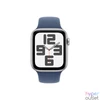 Kép 2/2 - Apple Watch SE2 v3 GPS (44mm) ezüst alumínium tok, denim sportszíj (M/L) okosóra