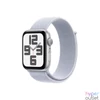 Kép 1/2 - Apple Watch SE2 v3 GPS (44mm) ezüst alumínium tok, fakókék sportszíj okosóra
