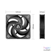 Kép 5/6 - Arctic P12 Max 120mm fekete ventilátor